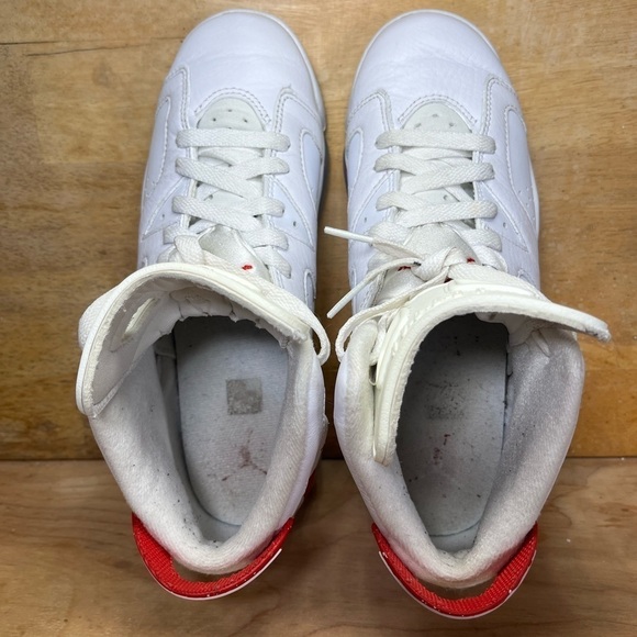 Nike Air Jordan 6 Retro Womens Sz 7.5 Shoes Sneakers Red Oreo 384665-162 Lace Up - Picture 6 of 8